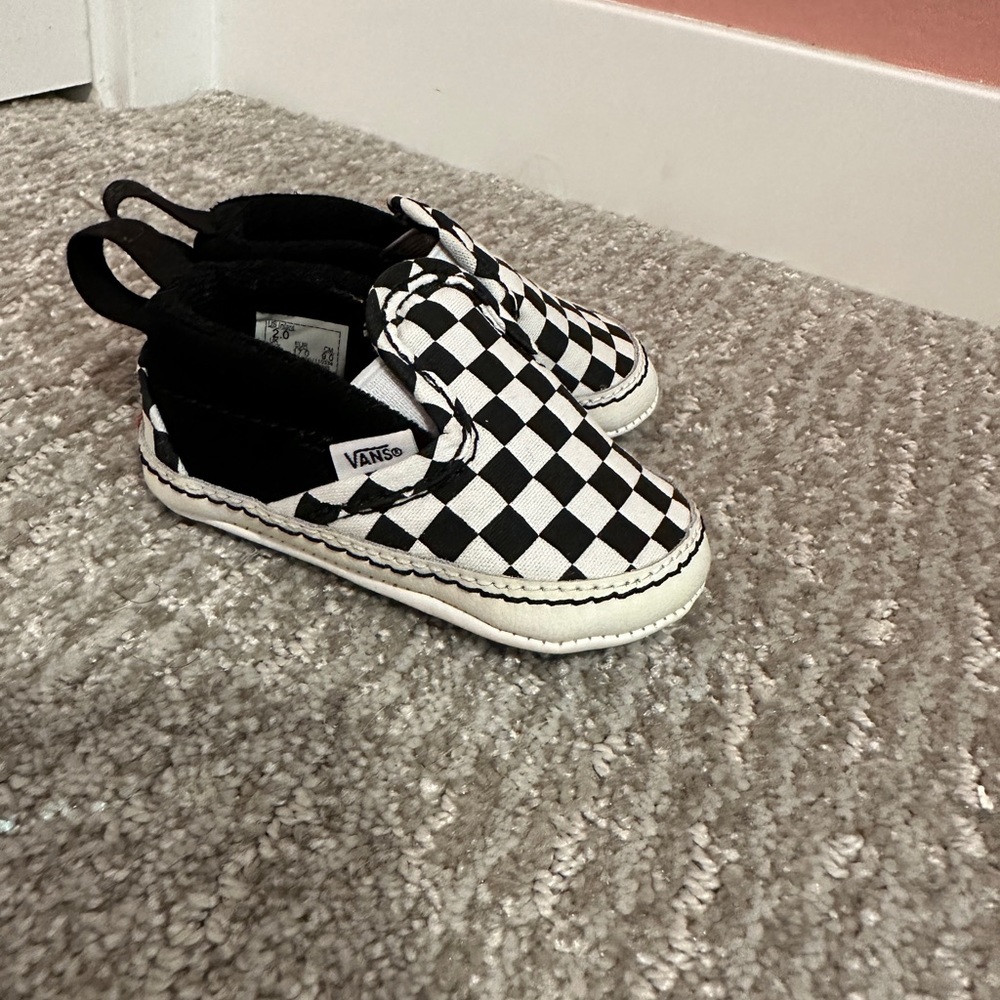 Vans checkered slip ins baby